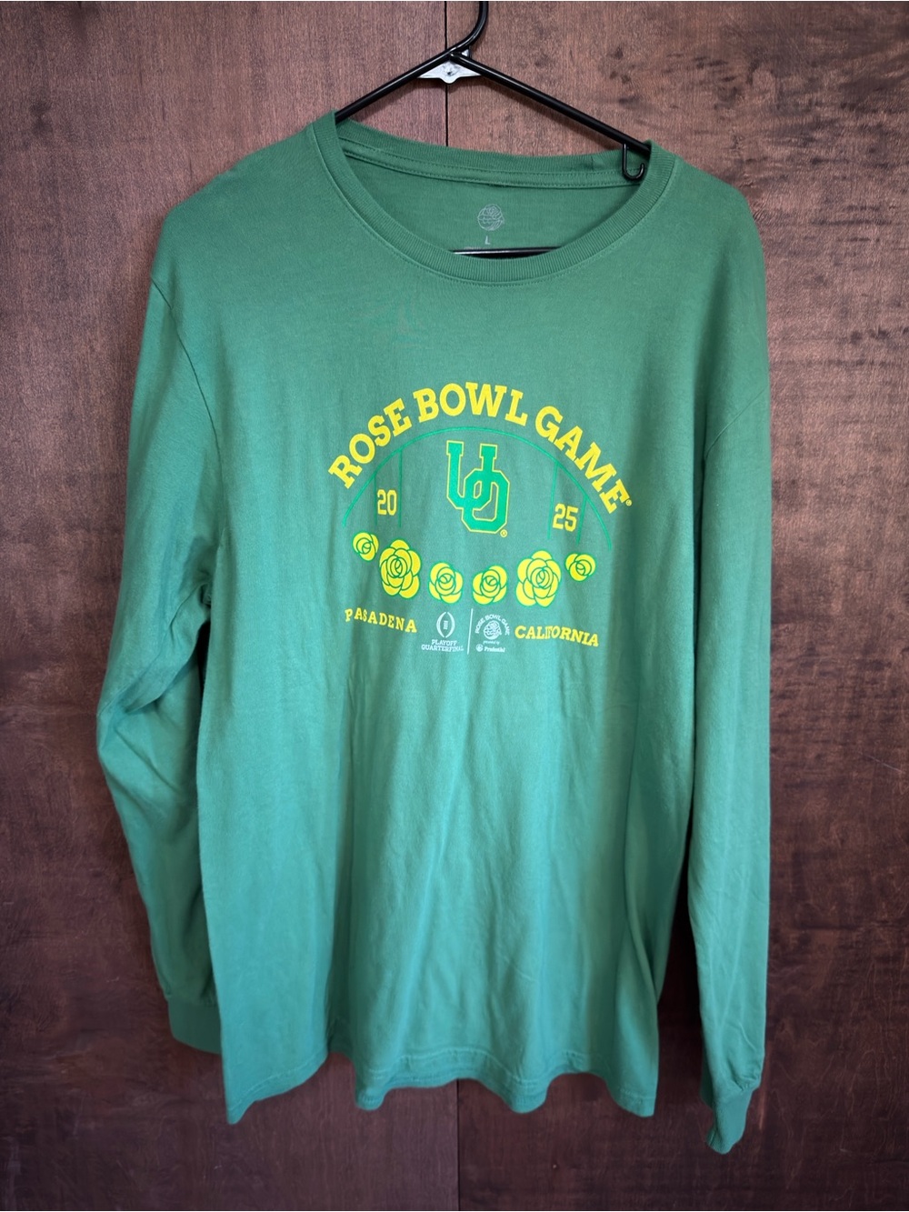 Rose Bowl Game 2025 Green Long Sleeve Tee (1022)